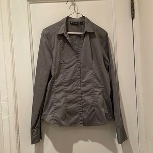 NY & Company Gray Button Down
